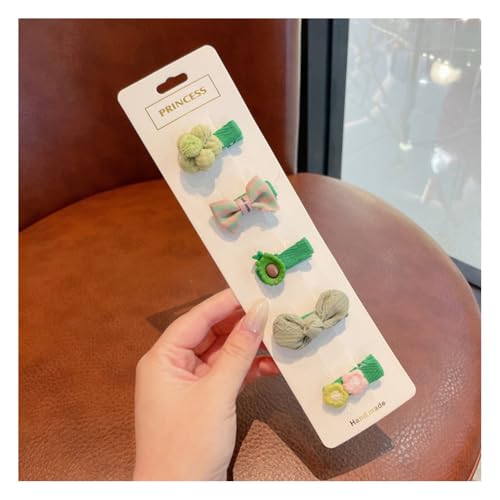 Wisafory 5 Stück Baby-Haarspangen Haarspangen für feines Haar Mini Haarschleifen Stoff Haarschmuck mit Schleife Rutschfeste Haarnadeln für Babys, Mädchen, Neugeborene, Kleinkinder 20# von Wisafory