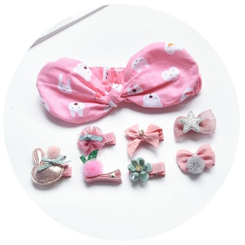 Wisafory 8 Stück Haarspangen für Neugeborene Niedliche Baby-Haarspangen Mini Blumenmuster Haarschleifen Hairband Haarschmuck Stoff Haarzubehör für Babys und Kleinkinder Mädchen 11# von Wisafory