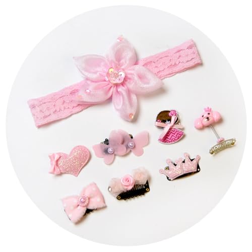 Wisafory 8 Stück Haarspangen für Neugeborene Niedliche Baby-Haarspangen Mini Blumenmuster Haarschleifen Hairband Haarschmuck Stoff Haarzubehör für Babys und Kleinkinder Mädchen 6# von Wisafory