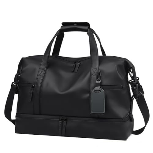 Wisafory Handgepäck Tasche Reisetasche Schwimmtasche Sporttasche Weekender Bag Trainingstasche Travel Bag Kliniktasche Fitnesstasche für Flugzeug Urlaub Camping Damen und Herren Schwarz von Wisafory