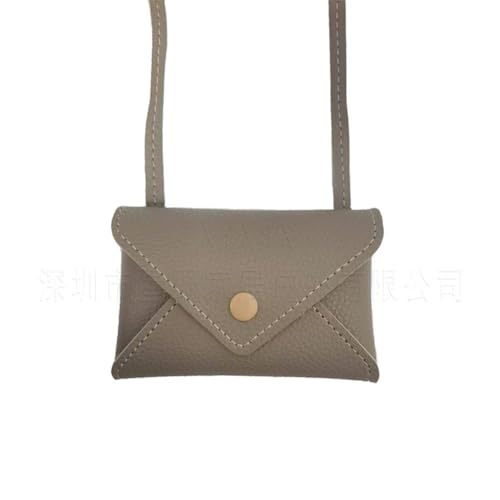 Wisafory Mini Umschlag-Geldbörse für Damen Kleine Umhängetasche Handgefertigt Gürteltasche Schultertasche Crossbody PU Leder Tasche Geldaufbewahrung mit Schnappverschluss für jeden Anlass Khaki von Wisafory