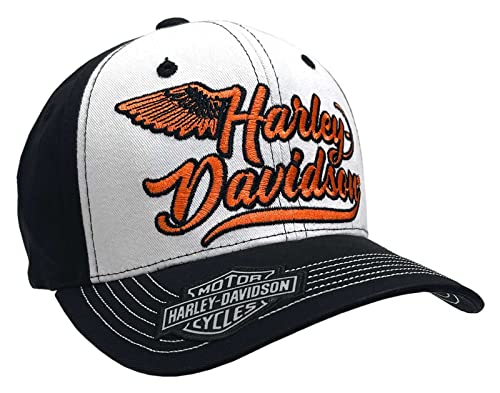 Harley-Davidson Damen Embroidered H-D Spirit Baseball Cap Black & White, Schwarz, Einheitsgröße von Wisconsin Harley-Davidson