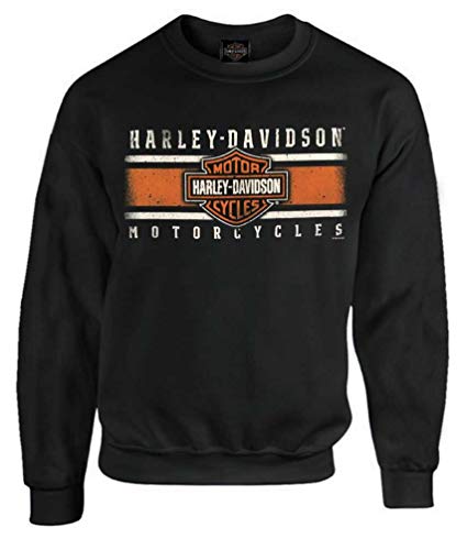 Harley-Davidson Herren Kapuzenpullover, Schwarz - Schwarz - X-Groß von Wisconsin Harley-Davidson