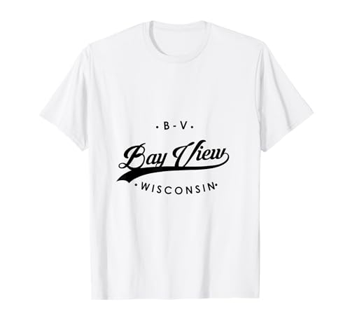 Bay View Milwaukee B V für Herren und Damen. T-Shirt von Wisconsin Pride Products
