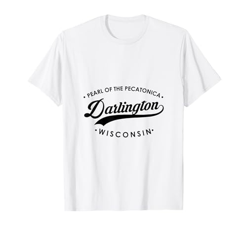 Carlington WI Pearl of The Pecatonica für Männer und Frauen. T-Shirt von Wisconsin WI Script Pride Products