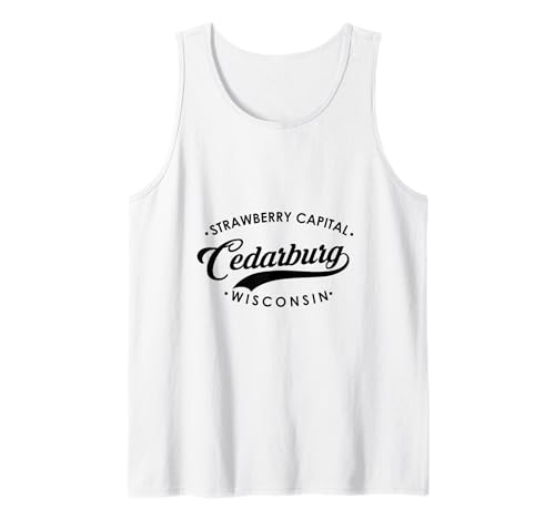 Cedarburg WI Strawberry Capital für Männer Frauen Tank Top von Wisconsin WI Script Pride Products