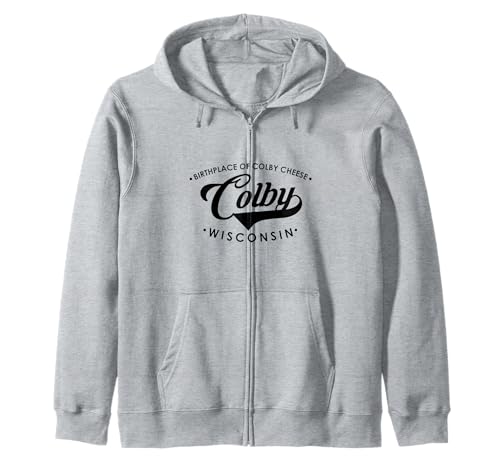 Colby WI Geburtsort von Colby Cheese für Männer und Frauen. Kapuzenjacke Colby WI Geburtsort von Colby Cheese für Männer und Frauen. Kapuzenjacke von Wisconsin WI Script Pride Products