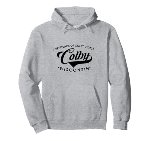 Colby WI Geburtsort von Colby Cheese für Männer und Frauen. Pullover Hoodie von Wisconsin WI Script Pride Products