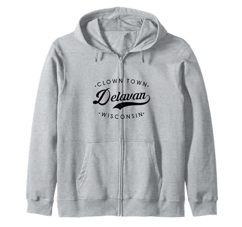 Delavan WI Clown Town für Männer und Frauen. Kapuzenjacke Delavan WI Clown Town für Männer und Frauen. Kapuzenjacke von Wisconsin WI Script Pride Products