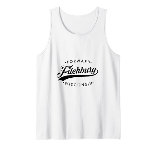 Fitchburg WI State Motto für Männer Frauen Tank Top von Wisconsin WI Script Pride Products