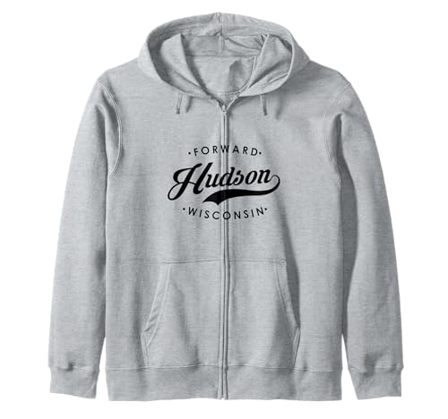 Hudson WI State Motto für Männer Frauen Kapuzenjacke von Wisconsin WI Script Pride Products