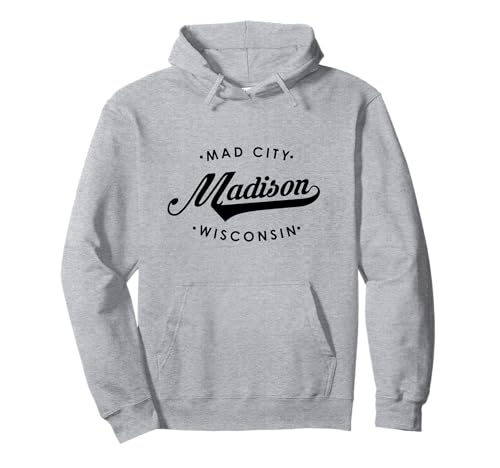 Madison WI Mad City für Männer Frauen Pullover Hoodie Madison WI Mad City für Männer Frauen Pullover Hoodie von Wisconsin WI Script Pride Products