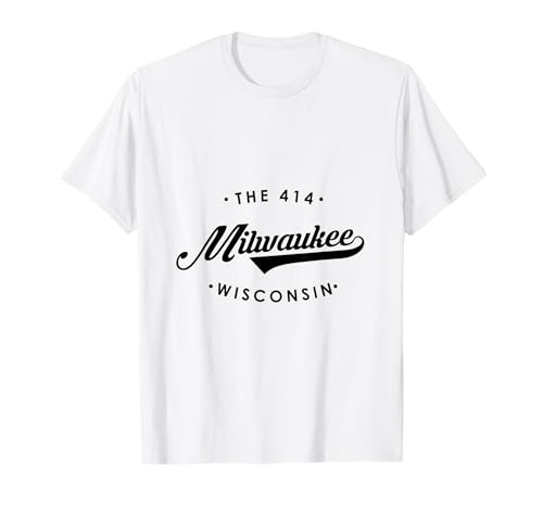Milwaukee WI The 414 für Männer und Frauen. T-Shirt von Wisconsin WI Script Pride Products