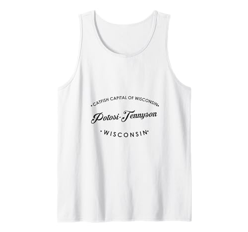 Potosi Tennyson WI Wallerhauptstadt für Männer und Frauen. Tank Top von Wisconsin WI Script Pride Products