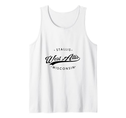 West Allis WI Stallis für Männer und Frauen. Tank Top von Wisconsin WI Script Pride Products