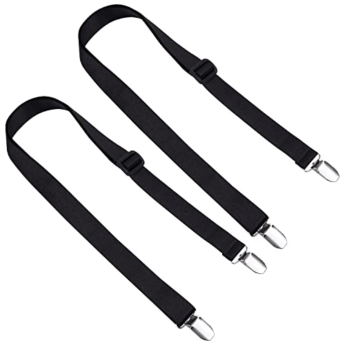 Wisdompro Handschuhclips 2 Stück, Verstellbare Fäustlinge Clip mit Langem Gummiband für Kinder, Kleinkinder - Schwarz von Wisdompro