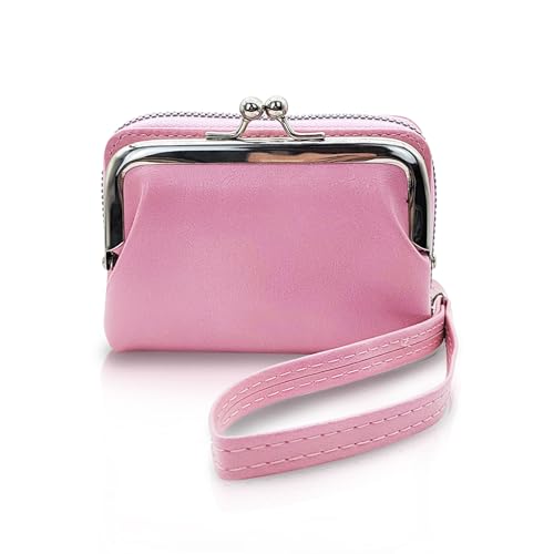 WisePoint Damen Geldbörse, PU Leder Kartenhalter Brieftasche Handgelenk Brieftasche mit Multi Kartenfächern, Retro Kreditkarte Brieftasche für Frauen Mädchen, Kreditkarte Organizer Damen Geldbörse für von WisePoint