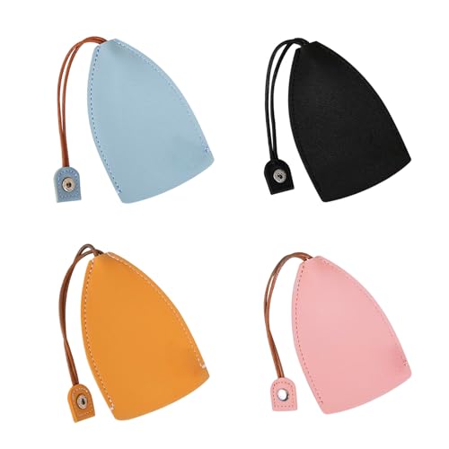 WisePoint Nette Schlüsseltasche 4PCS, PU Leder Schlüsseltasche Schlüsselanhänger Fall für Autoschlüssel, Ziehen Sie heraus Auto Schlüsselkasten (Stil 1) von WisePoint