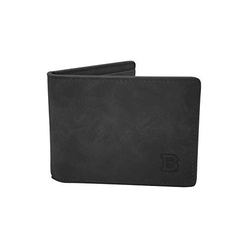 WisePoint Slim Kreditkartenhalter, 8-Slots PU Leder Geldbörse, Bifold Herren Geldbörse mit Reißverschluss oder Minimalistische Geldbörse für Männer für Unternehmen, Reisen (grau) von WisePoint