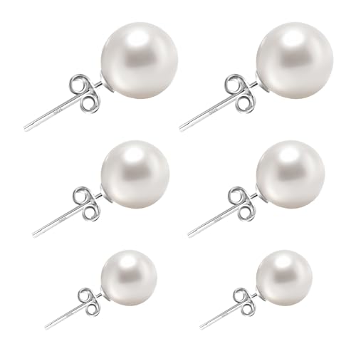 Wisebom 3er Perlenohrringe Silber 925 Weiße Perlenohrstecker Echte Perlen Süßwasserperlen Ohrringe Stecker Süßwasser-zuchtperlen Ohrringe 3 Paar Set Wisebom 3er Perlenohrringe Silber 925 Weiße Perlenohrstecker Echte Perlen Süßwasserperlen Ohrringe Stecker Süßwasser-zuchtperlen Ohrringe 3 Paar Set von Wisebom