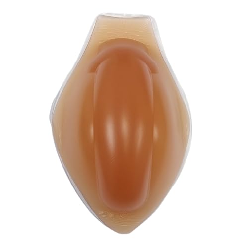 Wisfancy Mens 3D Silicone Bulge Pouch Pads Crotch Enhancer Front Enhancing Underwear Cup für Swimwear Briefs Shorts, Penis Bulge Shape, Light Brown von Wisfancy