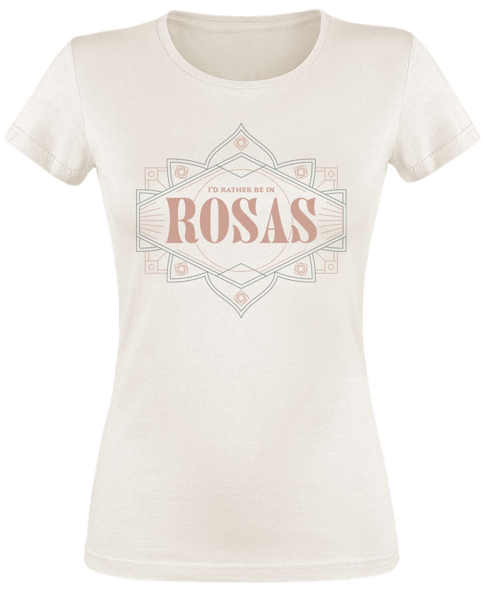 Wish - Disney T-Shirt - I'd Rather Be In Rosas - S bis XXL - für Damen - Größe M - natur  - Lizenzierter Fanartikel von Wish