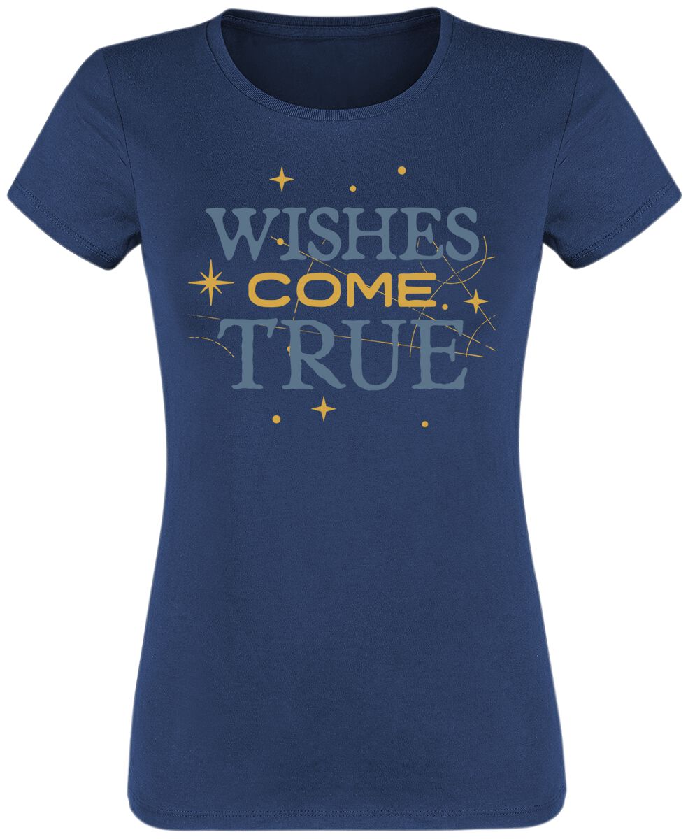 Wish - Disney T-Shirt - Wishes Come True - S bis XXL - für Damen - Größe L - navy  - Lizenzierter Fanartikel von Wish