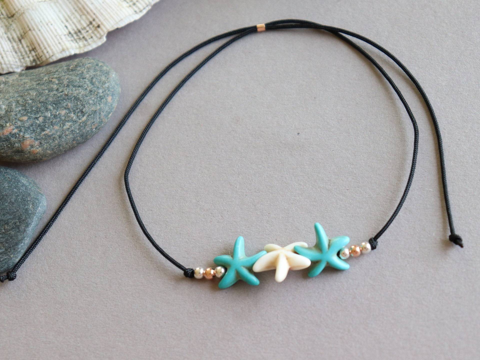 Seestern Fußkettchen Sterling Silber Perlen Strand Fußkettchen von WishANDdesign