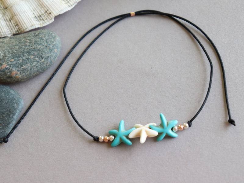 Seestern Fußkettchen Sterling Silber Perlen Strand Fußkettchen von WishANDdesign