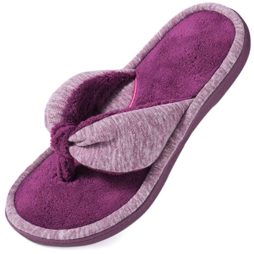 Wishcotton Damen Memory Foam Zehentrenner, verstellbare Terry gemütliche Spa Flip Flops Wishcotton Damen Memory Foam Zehentrenner, verstellbare Terry gemütliche Spa Flip Flops von Wishcotton