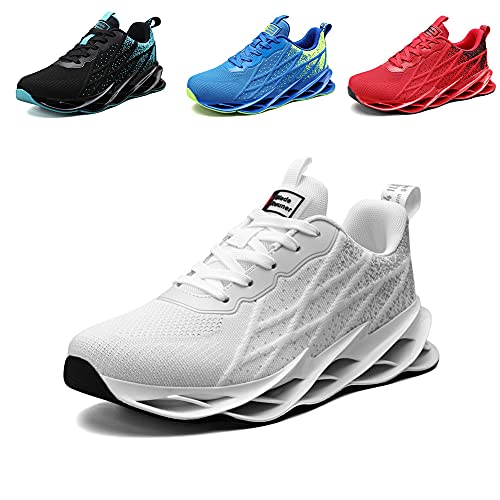 Laufschuhe Herren Damen Sportschuhe Sneaker Straßenlaufschuhe Joggingschuhe Atmungsaktiv Turnschuhe Walkingschuhe Traillauf Fitness Schuhe Outdoor Schwarz Weiß Rotschwarz g33white39 von Wishes