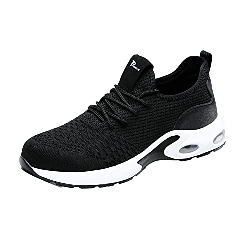 Wishes Arbeitsschuhe Herren Damen Sicherheitsschuhe s3 Leicht Stahlkappen Schutzschuhe Leicht Sportlich Atmungsaktiv Arbeitsschutzschuhe Unisex Anti-Smashing Anti-Piercing 708black38 von Wishes