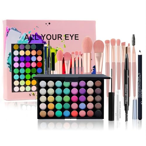 WishesMar Voll Make-up Sets mit 40 Farben Lidschatten Eyeliner Augenbraue Maskara Make-up Pinsel - Komplettes Set an Kosmetika für Augen Alles in Einem Schminkset für Augen Make up WishesMar Voll Make-up Sets mit 40 Farben Lidschatten Eyeliner Augenbraue Maskara Make-up Pinsel - Komplettes Set an Kosmetika für Augen Alles in Einem Schminkset für Augen Make up von WishesMar