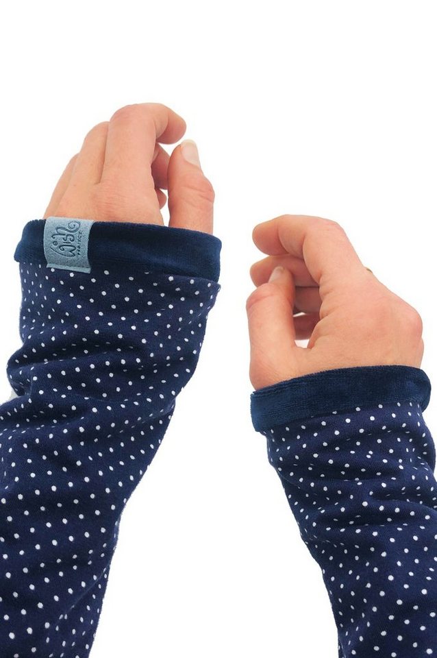 Wishproject® Armstulpen Damen Pulswärmer, Klassik Gepunktet Handstulpen (2-St) Hergestellt in Deutschland, WASCHBAR, LANGLEBIG UND STILVOLL von Wishproject®