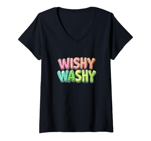 Damen Mehrfarbiges Wishy Washy Kostüm für Erwachsene und Kinder T-Shirt mit V-Ausschnitt Damen Mehrfarbiges Wishy Washy Kostüm für Erwachsene und Kinder T-Shirt mit V-Ausschnitt von Wishy Washy