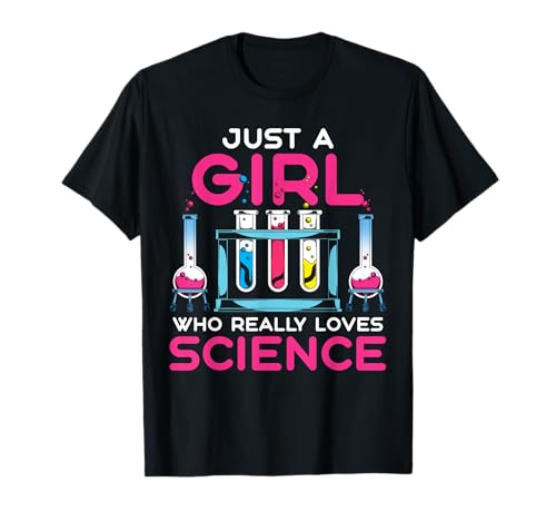 Nur ein Mädchen das wirklich Wissenschaft liebt Wissenschaft T-Shirt Nur ein Mädchen das wirklich Wissenschaft liebt Wissenschaft T-Shirt von Wissenschaft Frauen Mädchen Geschenk