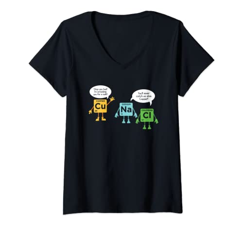 Damen Wissenschafts Periodensystem lustige Wissenschaftler T-Shirt mit V-Ausschnitt Damen Wissenschafts Periodensystem lustige Wissenschaftler T-Shirt mit V-Ausschnitt von Wissenschafts Wissenschaftler Kleidung