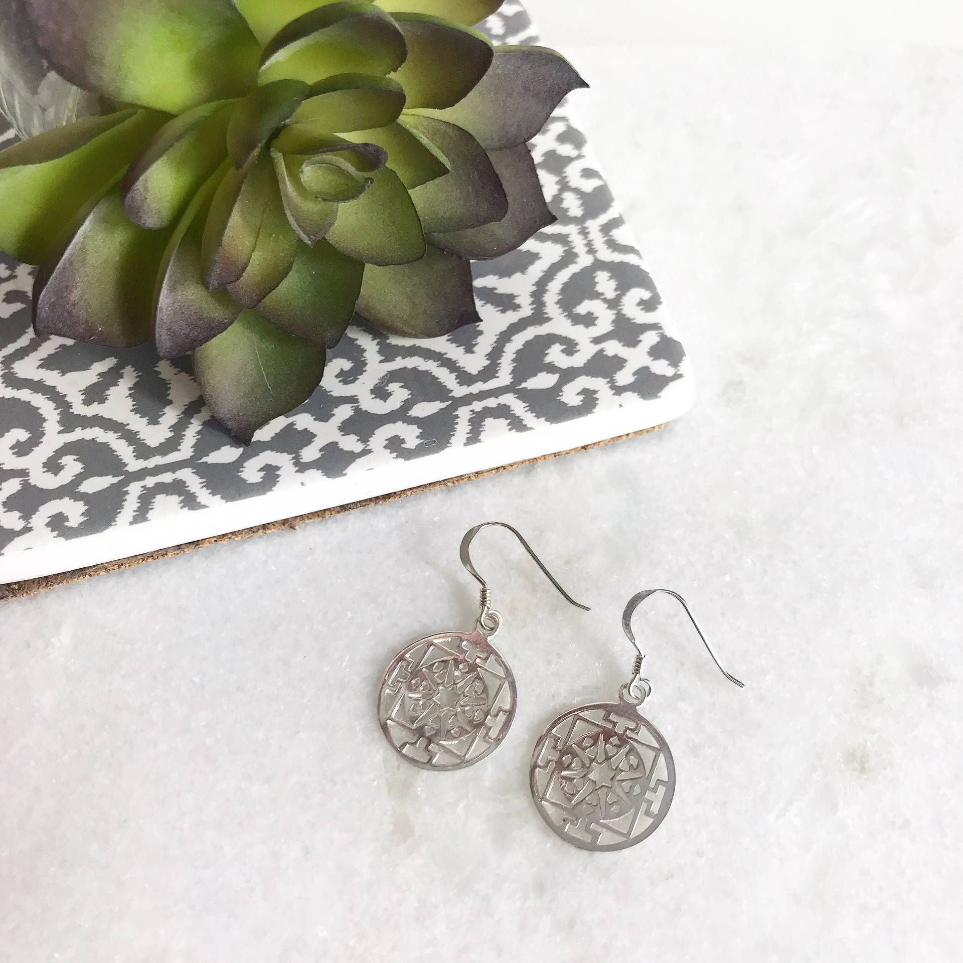 sterling Silber Filigree Tropfen Ohrringe Zarte Runde Schmuck sterling Silber Filigree Tropfen Ohrringe Zarte Runde Schmuck von WisteriaLondon