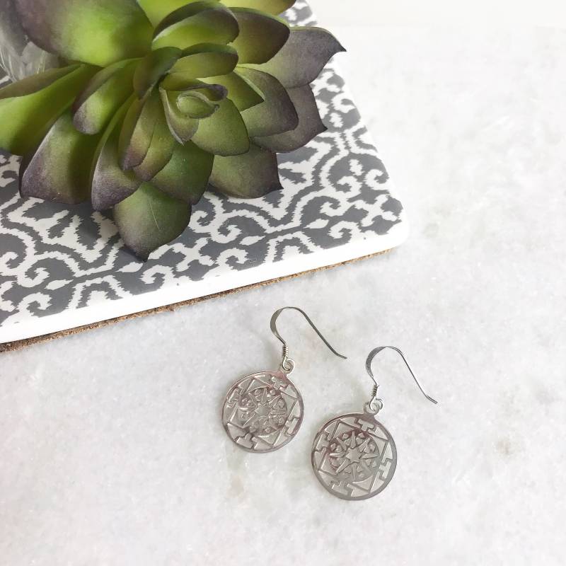 sterling Silber Filigree Tropfen Ohrringe Zarte Runde Schmuck sterling Silber Filigree Tropfen Ohrringe Zarte Runde Schmuck von WisteriaLondon