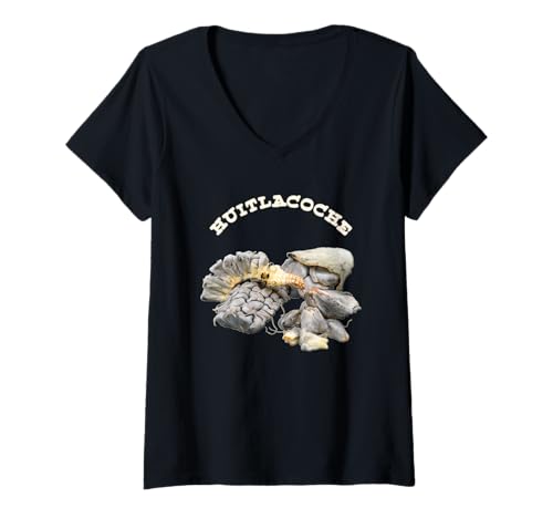 Damen Huitlacoche Mais T-Shirt mit V-Ausschnitt Damen Huitlacoche Mais T-Shirt mit V-Ausschnitt von Wistful
