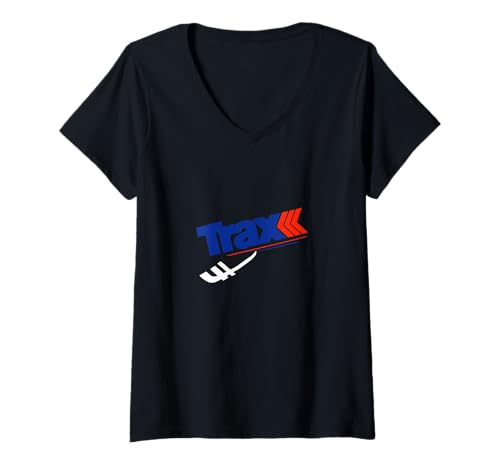Damen Trax Vintage-Turnschuhe mit Logo im Retro-Look T-Shirt mit V-Ausschnitt Damen Trax Vintage-Turnschuhe mit Logo im Retro-Look T-Shirt mit V-Ausschnitt von Wistful