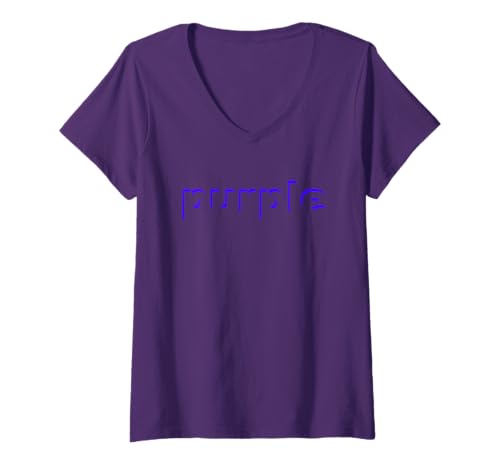 Damen Violett T-Shirt mit V-Ausschnitt Damen Violett T-Shirt mit V-Ausschnitt von Wistful