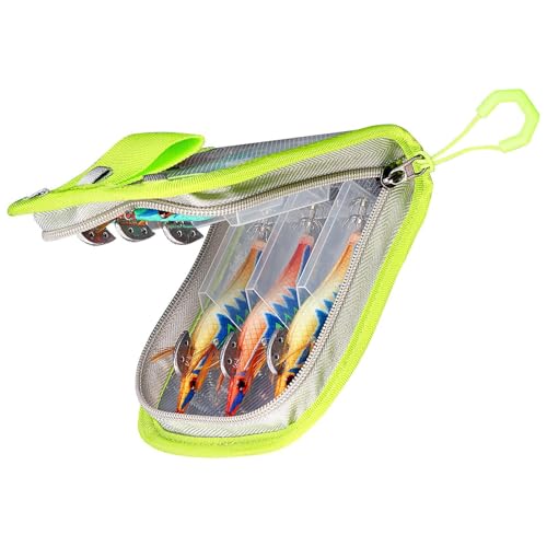 Angreifer Tackle Bag - Schutzabdeckung Salzwasserhakenabdeckung | Transparenter wasserdichte Organizer -Beutel für Kajak -Ausrüstungspeicher | Sechs-Grid-Holz-Köder-Aufbewahrungsbeutel von Wisylizv