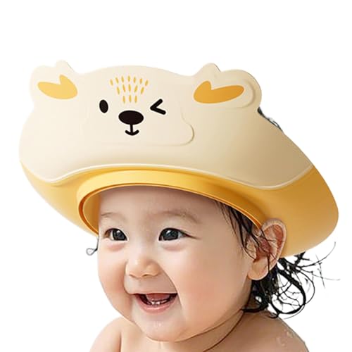 Baby Shower Cap - Shampoo Cap For Kids, Adjustable Shampooing Head Visor - Cartoon Ear Protection Shower Hat for Kids, Hair Washing Protection for Boys and Girls, Fun Bathing Accessories for Children von Wisylizv