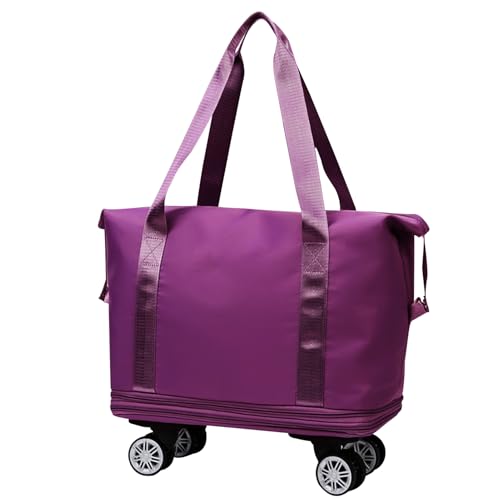 Schultertasche Mit Rädern | Roll Duffel Tasche Untersitz Reisetasche,Reiseaufbewahrung Und Kleidertransporter Für Ferien Wochenendausflüge Einkäufe Geschäftsreisen von Wisylizv