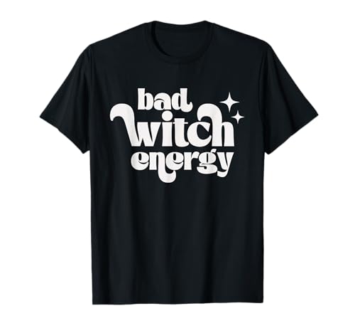 Bad Witch Energy-Shirt im Retro-Stil, Halloween-Witchy Vibes, T-Shirt für Mädchen T-Shirt Bad Witch Energy-Shirt im Retro-Stil, Halloween-Witchy Vibes, T-Shirt für Mädchen T-Shirt von Witch Aesthetic Halloween Party Tee Co.