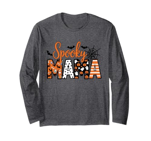 Cute Spooky Mama Halloween - Ghost Pumpkin Spiderweb Damen Langarmshirt von Witch Better Have My Tee.USA