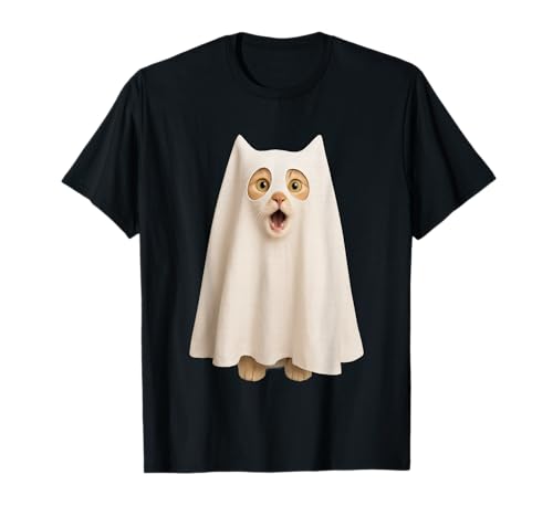 Lustiges Geister-Katzen-Halloween-Kostüm, Meme für Männer, Frauen, Kinder T-Shirt Lustiges Geister-Katzen-Halloween-Kostüm, Meme für Männer, Frauen, Kinder T-Shirt von Witch Cat Peekaboo Halloween