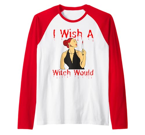 Ich wünschte, eine Hexe würde lustiger Halloween-Spaß für Frauen, Melanin, Schwarz Raglan Ich wünschte, eine Hexe würde lustiger Halloween-Spaß für Frauen, Melanin, Schwarz Raglan von Witch Please Funny Halloween Melanin Black Women