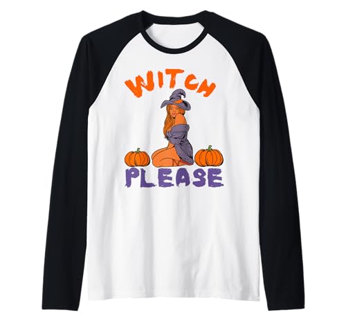 Witch Please Lustiges Halloween-Melanin-Schwarz für Damen mit brauner Haut Raglan Witch Please Lustiges Halloween-Melanin-Schwarz für Damen mit brauner Haut Raglan von Witch Please Funny Halloween Melanin Black Women